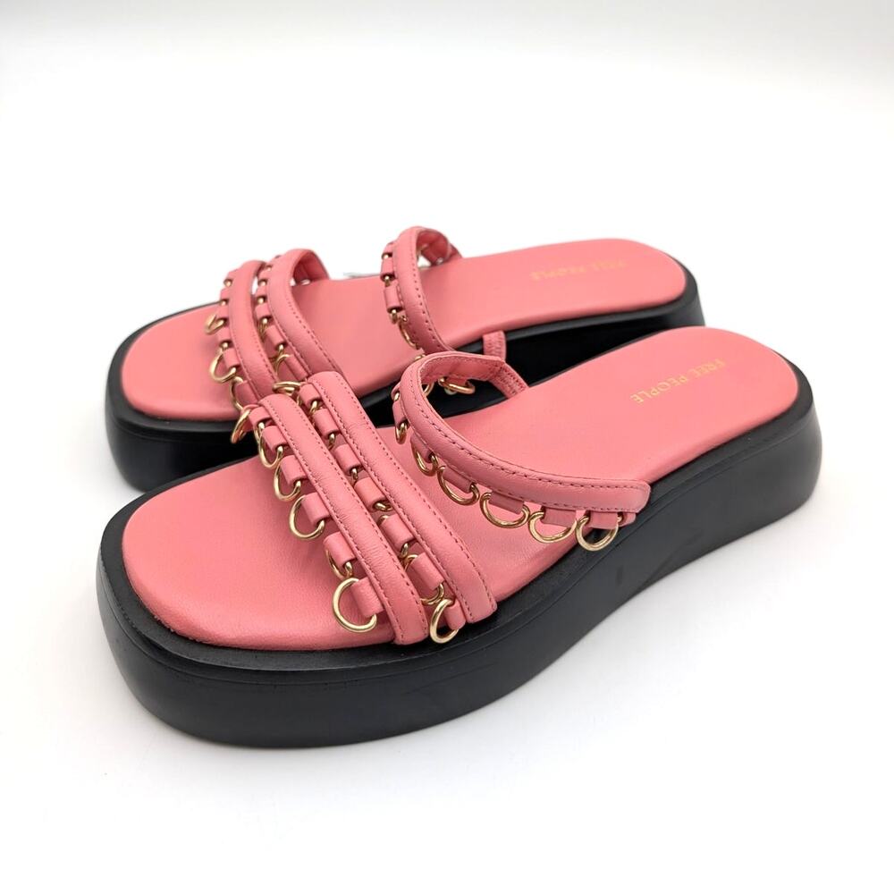 Free People Midas Touch Platform Sandals Women's Watermelon Size US6 EU36.5